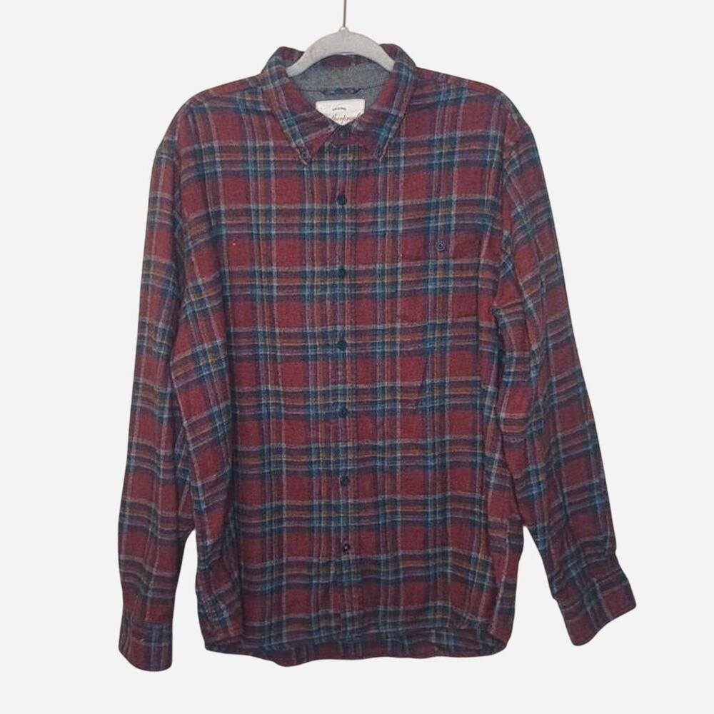 Weatherproof Cotton Blend Plaid Flannel Shirt size XL